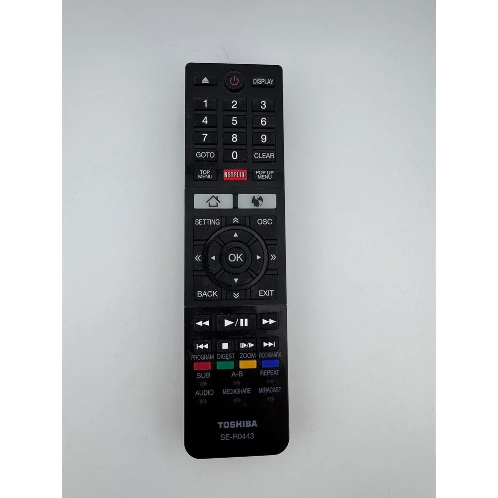 Toshiba SE R0443 TV Remote Control‎ Replacement Black
